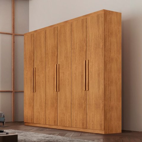 Guarda Roupa Casal Hera 6 Portas Mdf Rufato