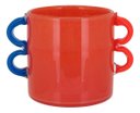 Ver imagem 1 de Vaso Decorativo Enfeite Casa Vidro 15x21x21cm Laranja