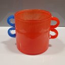Ver imagem 3 de Vaso Decorativo Enfeite Casa Vidro 15x21x21cm Laranja