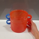 Ver imagem 6 de Vaso Decorativo Enfeite Casa Vidro 15x21x21cm Laranja