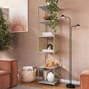 Ver imagem 2 de Estante Industrial Alta Telada 40x38x180cm Arenas Dourado Mdp P1023 Placa e Ponto