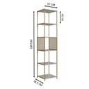 Ver imagem 4 de Estante Industrial Alta Telada 40x38x180cm Arenas Dourado Mdp P1023 Placa e Ponto