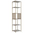 Ver imagem 1 de Estante Industrial Alta Telada 40x38x180cm Arenas Dourado Mdp P1023 Placa e Ponto