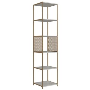 Estante Industrial Alta Telada 40x38x180cm Arenas Dourado Mdp P1023 Placa e Ponto