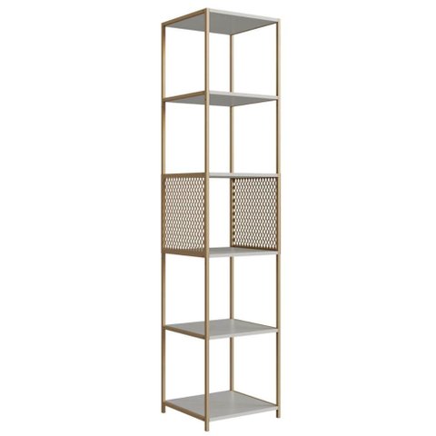 Estante Industrial Alta Telada 40x38x180cm Arenas Dourado Mdp P1023 Placa e Ponto