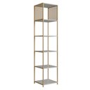 Ver imagem 5 de Estante Industrial Alta Telada 40x38x180cm Arenas Dourado Mdp P1023 Placa e Ponto