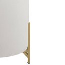 Ver imagem 3 de Kit 2 Puf Redondo Thor Veludo Sala Quarto Pé Metal Reforçado Veludo Bege