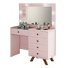 Penteadeira Camarim Luna sem Banqueta Rosê - Móveis Luapa - 1