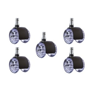 Kit 5 Rodinhas para Cadeira de Escritório Silicone Pino 11mm