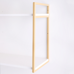 Prateleira 2 Níveis Industrial 50x60x30 Metal Dourado Mdf Branco - 4