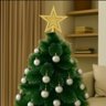 Kit 100 Bolas Prata de Natal Mista Lisas Glitter Decoração Enfeite Árvore de Natal Ponteira Luvinco - 8
