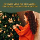 Ver imagem 2 de Kit 100 Bolas Prata de Natal Mista Lisas Glitter Decoração Enfeite Árvore de Natal Ponteira Luvinco