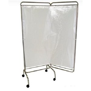 Biombo Duplo em Aço Inox Faces em Plástico