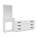 Ver imagem 2 de Cômoda Penteadeira Lisboa 6 Gavetas com Espelho 209x160cm Branco 250799