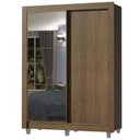 Ver imagem 2 de Guarda-Roupa Solteiro Madesa Dallas 2 Portas de Correr com Espelho 2 Gavetas com Pés Rustic Cor:Rust