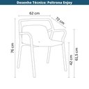 Ver imagem 5 de Poltrona Enjoy Rivatti 53 Cm (largura) em Polipropileno (pp) Azul Aura com Proteção Uv