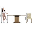 Ver imagem 4 de Conjunto Sala de Jantar Mesa Tampo de Madeira 6 Cadeiras Rustic/preto/imperial Hanna Madesa