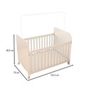 Ver imagem 4 de Berço Americano Sueño com Rodízios 100% Mdf Branco Brilho - Panorama Móveis