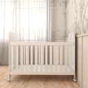 Ver imagem 6 de Berço Americano Sueño com Rodízios 100% Mdf Branco Brilho - Panorama Móveis