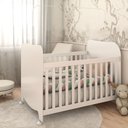 Ver imagem 3 de Berço Americano Sueño com Rodízios 100% Mdf Branco Brilho - Panorama Móveis