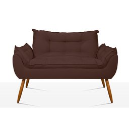 Kit Namoradeira Opala + 2 Poltronas para Sala Balaqui Decor Cor:marrom - 7