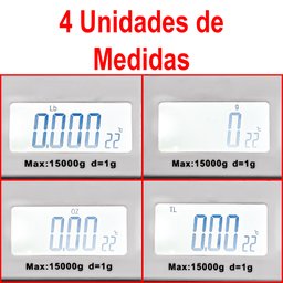 Balança Digital De Alta Precisão E Resistente 15kg Cozinha Mercado Padarias Dieta E Nutrição Tela lc - 6
