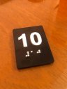 Ver imagem 2 de Kit 10 Placas Braile Ps do 10° Andar Elevador Preto