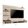 Painel Para TV até 55 Polegadas C/ Bar Adega 4 Nicho Bandeja Barcelona Off-White - 5