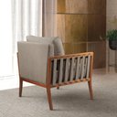 Ver imagem 4 de Poltrona Luxo Madeira Maciça Castellar Móbile Linho Cinza