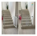 Ver imagem 7 de Portão de Segurança Crianças e Pet Altura 80cm X Largura 58 a 100cm Alumínio Branco