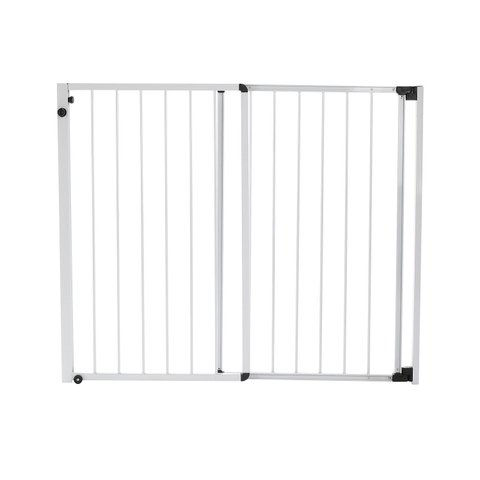 Portão de Segurança Crianças e Pet Altura 85cm X Largura 58 a 100cm Alumínio Branco