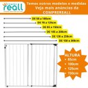 Ver imagem 6 de Portão de Segurança Crianças e Pet Altura 80cm X Largura 58 a 100cm Alumínio Branco