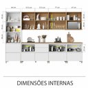 Ver imagem 2 de Cozinha Modulada 7 Peças Nesher Rainha Ripado 100% Mdf