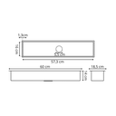 Ver imagem 5 de Calha Canal Organizador Inox 304 Escorredor de Louça Multiuso Preto 60x18,5 Inovartte Ica04