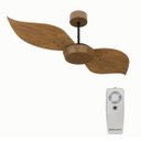 Ver imagem 3 de Ventilador de Teto com Controle Remoto Natuvent Flower no Light 2 Pás Madeira Imbuia