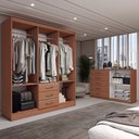 Ver imagem 2 de Guarda-roupa Casal Carter 6 Portas 3 Gavetas com Cômoda 2 Portas 5 Gavetas Cinamomo - Panorama Móvei
