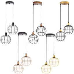 Lustre Pendente Aramado Duplo Globo Cabo Regulável Luminária Agp Ilumini Globo Luxdpenar - 1