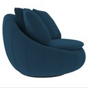 Ver imagem 6 de Poltrona Giratória 127cm Golden Veludo Azul Marinho - Sallar Home