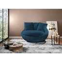 Ver imagem 2 de Poltrona Giratória 127cm Golden Veludo Azul Marinho - Sallar Home