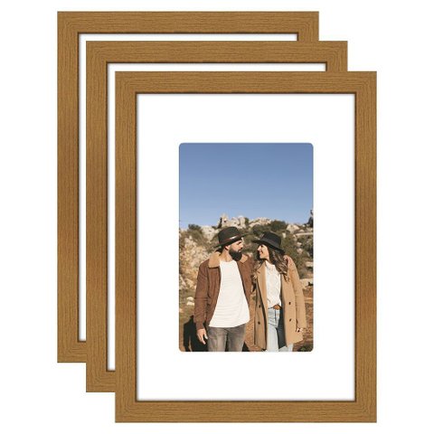 Kit 3 Porta Retrato 21x15 Quadro com Paspatur Fotos 15x10