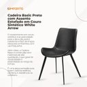 Ver mais imagens de Cadeira de Jantar Basic Preta Couro Estofada