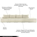 Ver imagem 3 de Sofá Ilha Modulado Milos 432cm Puff Lateral Bouclê Bege G33 - Gran Belo
