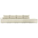 Ver imagem 2 de Sofá Ilha Modulado Milos 432cm Puff Lateral Bouclê Bege G33 - Gran Belo
