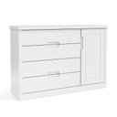 Ver imagem 4 de Jogo de Quarto Infantil com Guarda Roupa 2 Portas de Correr e Cômoda Tutto New Branco Soft - Matic M