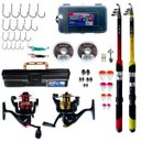 Ver imagem 1 de Kit Pesca Completo 2 Varas 2 Molinete E Acessórios (51 Pçs)
