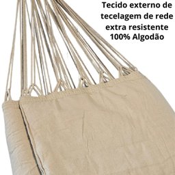 Rede de Descanso Edredom 3,80 Areia Reforçada Premium C/ Kit - 2