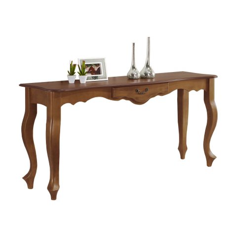 Aparador de Sala 136cm com Pés Luis Xv e 1 Gaveta 70811 Linz Móveis - Imbuia Glazer