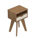 Ver imagem 3 de Mesa de Apoio com Gaveta Pés Retrô Vip Cinamomo /Off White