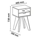 Ver imagem 4 de Mesa de Apoio com Gaveta Pés Retrô Vip Cinamomo /Off White