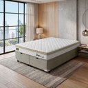 Ver imagem 1 de Cama Box Baú Queen Espuma Ortopédica Onix D45 158x198x61cm Hellen - Suporta até 150 kg por Pessoa